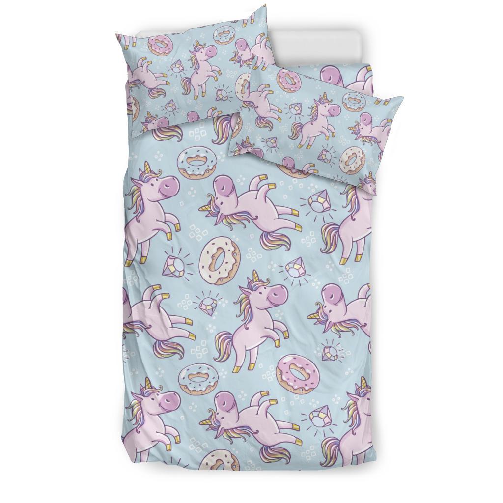 Donut Unicorn Pattern Print Design DN016 Duvet Cover Bedding Set-JORJUNE.COM