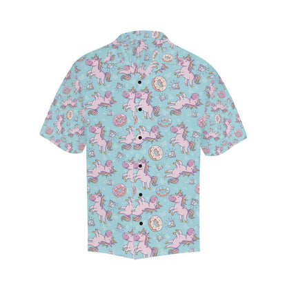 Donut Unicorn Pattern Print Design DN016 Men Hawaiian Shirt-JorJune