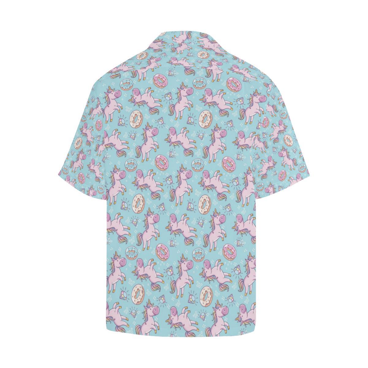 Donut Unicorn Pattern Print Design DN016 Men Hawaiian Shirt-JorJune