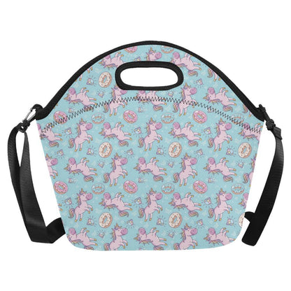 Donut Unicorn Pattern Print Design DN016 Neoprene Lunch Bag-JorJune