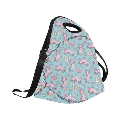 Donut Unicorn Pattern Print Design DN016 Neoprene Lunch Bag-JorJune