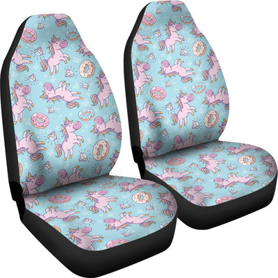 Donut Unicorn Pattern Print Design DN016 Universal Fit Car Seat Covers-JorJune