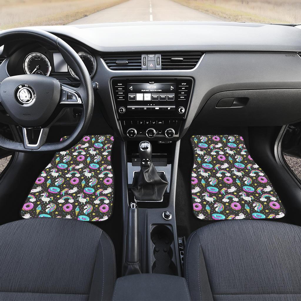 Donut Unicorn Pattern Print Design DN09 Car Floor Mats-JorJune