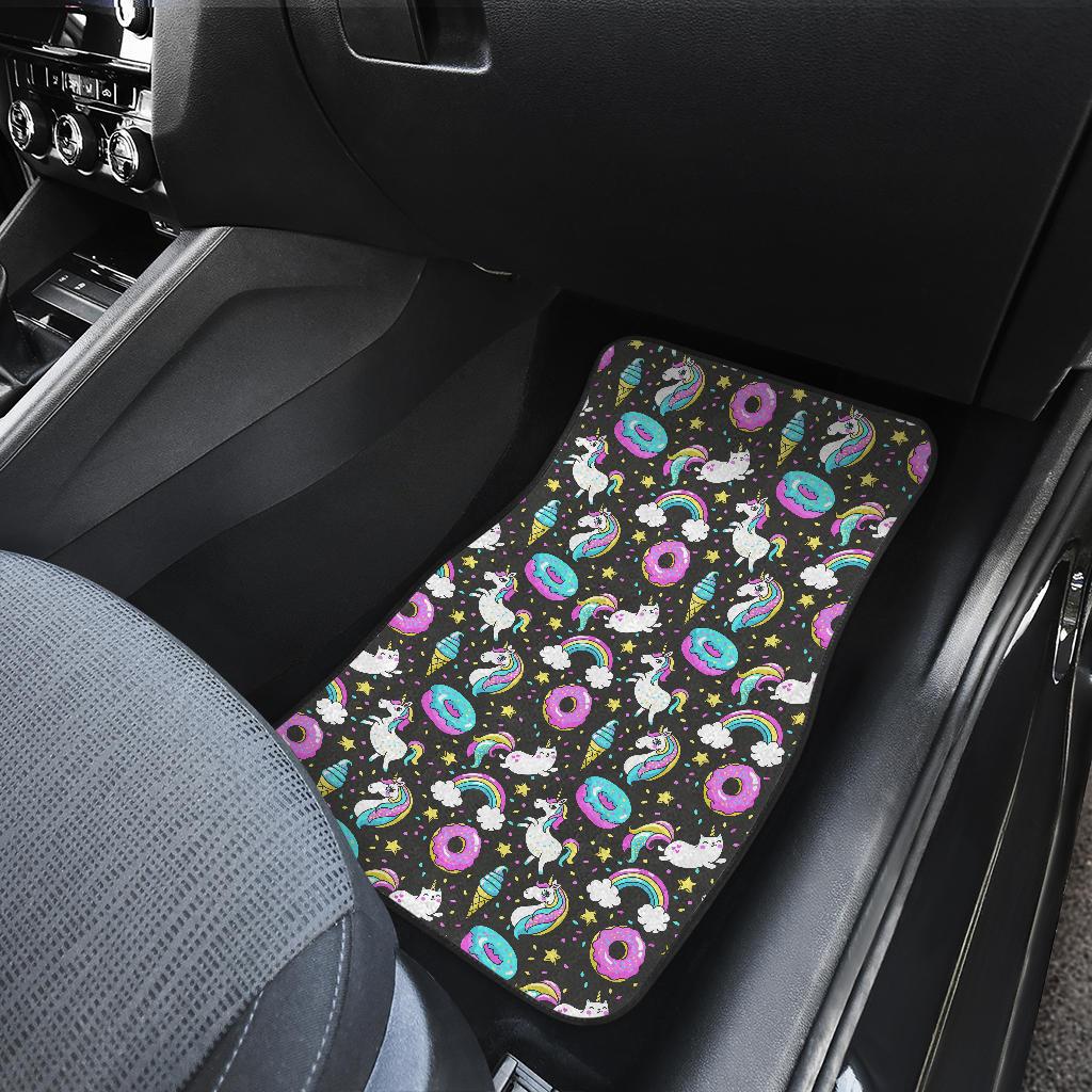 Donut Unicorn Pattern Print Design DN09 Car Floor Mats-JorJune