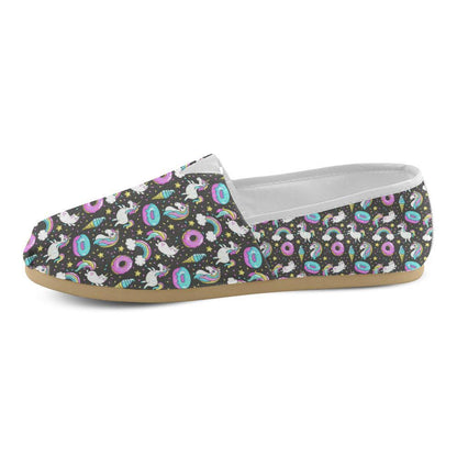 Donut Unicorn Pattern Print Design DN09 Women Casual Shoes-JorJune.com