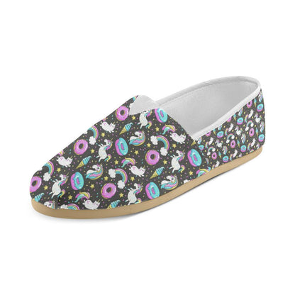 Donut Unicorn Pattern Print Design DN09 Women Casual Shoes-JorJune.com