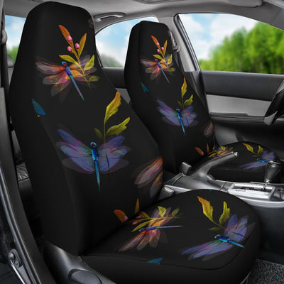Dragonfly Colorful Realistic Print Universal Fit Car Seat Covers
