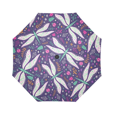 Dragonfly Pattern Automatic Foldable Umbrella