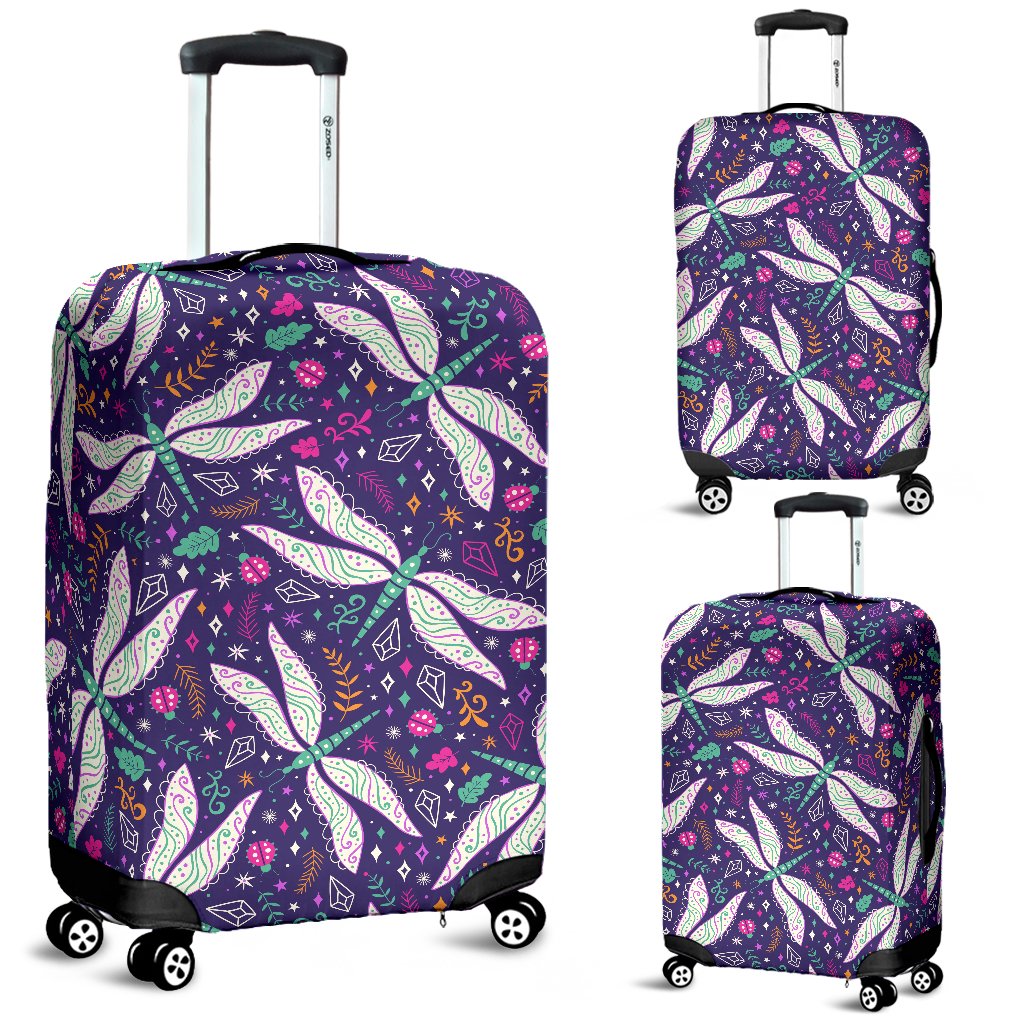Dragonfly Pattern Luggage Cover Protector