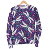 Dragonfly Pattern Men Crewneck Sweatshirt