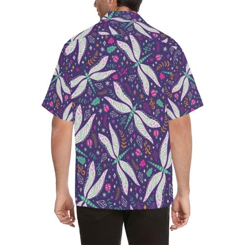 Dragonfly Pattern Men Hawaiian Shirt