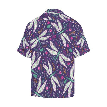Dragonfly Pattern Men Hawaiian Shirt