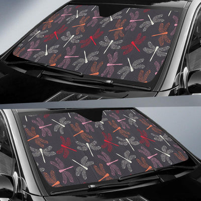 Dragonfly Pattern Print Design 01 Car Sun Shade-JORJUNE.COM