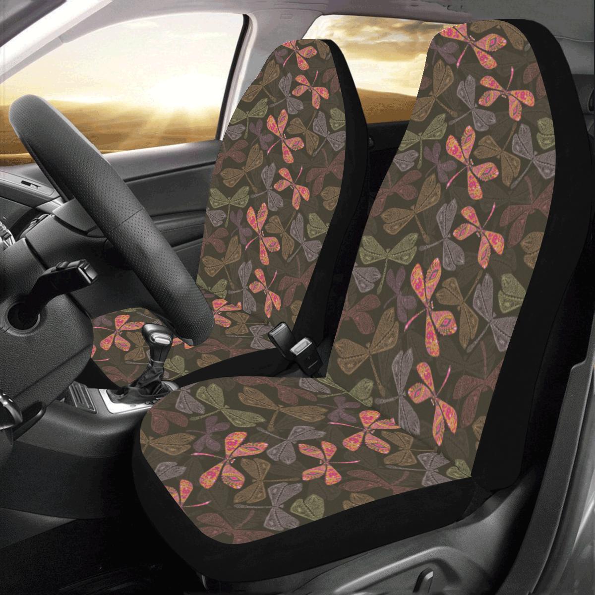 Dragonfly Pattern Print Design 02 Car Seat Covers (Set of 2)-JORJUNE.COM