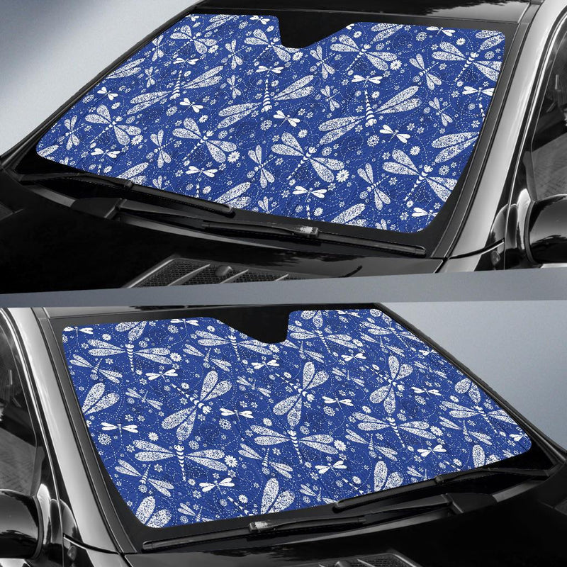 Dragonfly Pattern Print Design 03 Car Sun Shade-JORJUNE.COM