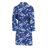 Dragonfly Pattern Print Design 03 Men Bathrobe-JORJUNE.COM