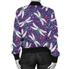 Dragonfly Pattern Women Casual Bomber Jacket