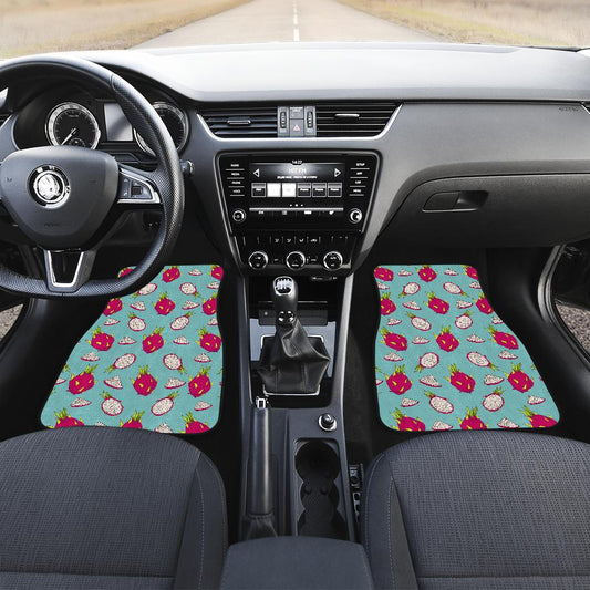 Dragonfruit Pattern Print Design DF01 Car Floor Mats-JorJune