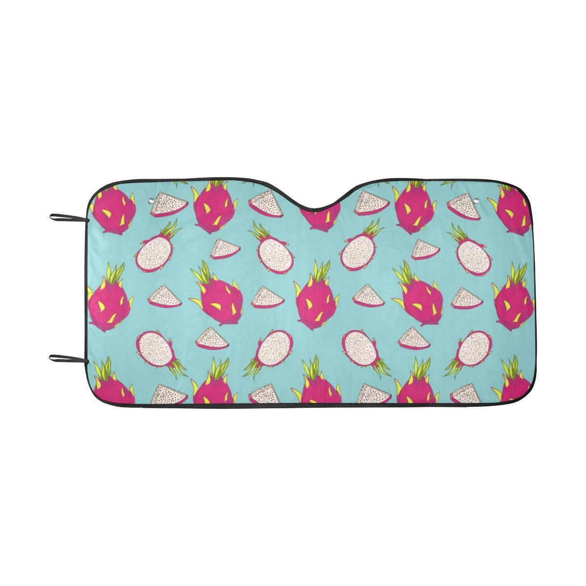 Dragonfruit Pattern Print Design DF01 Car Sun Shade-JorJune