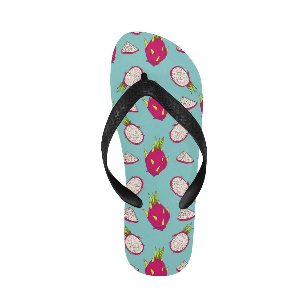 Dragonfruit Pattern Print Design DF01 Flip Flops-JorJune