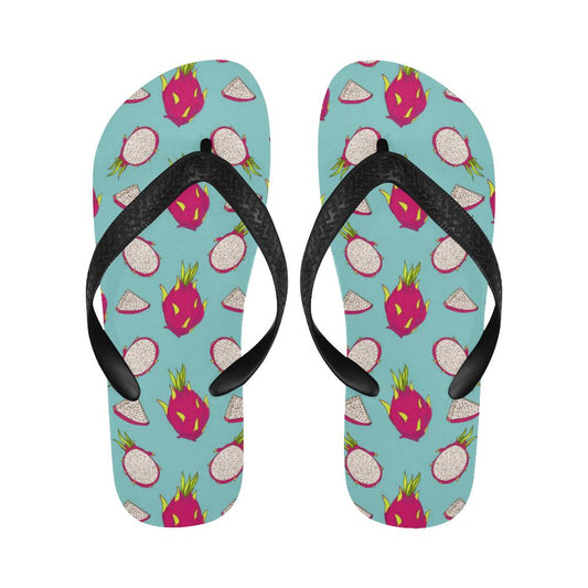 Dragonfruit Pattern Print Design DF01 Flip Flops-JorJune