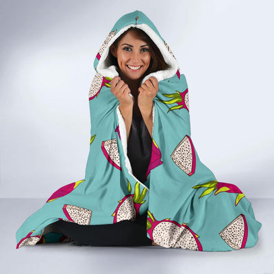 Dragonfruit Pattern Print Design DF01 Hooded Blanket-JORJUNE.COM