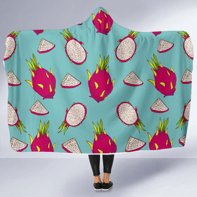 Dragonfruit Pattern Print Design DF01 Hooded Blanket-JORJUNE.COM