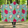 Dragonfruit Pattern Print Design DF01 Hooded Blanket-JORJUNE.COM