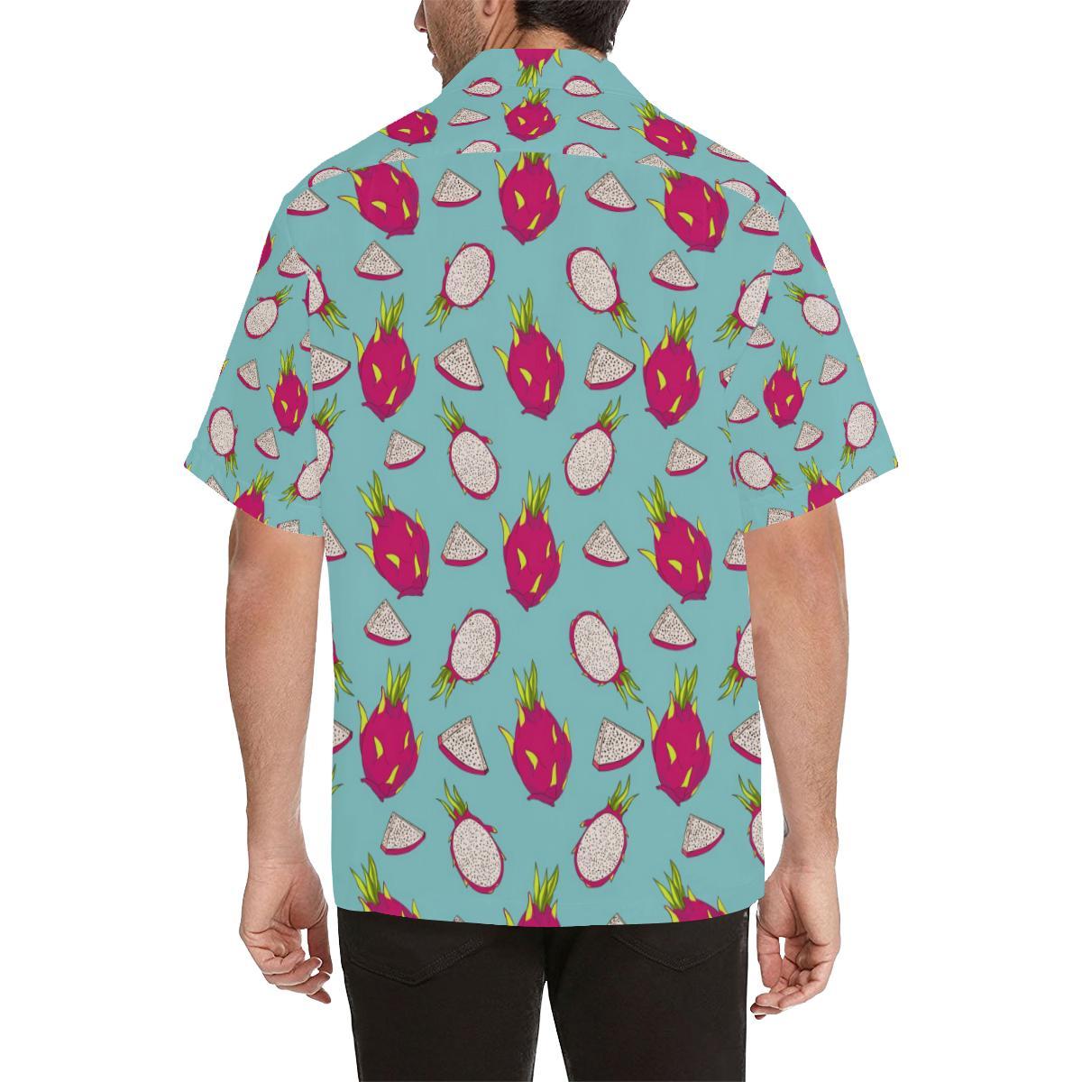 Dragonfruit Pattern Print Design DF01 Men Hawaiian Shirt-JorJune