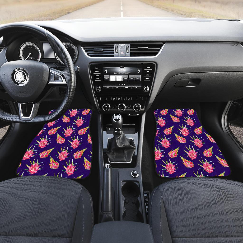 Dragonfruit Pattern Print Design DF02 Car Floor Mats-JorJune