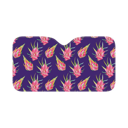 Dragonfruit Pattern Print Design DF02 Car Sun Shade-JorJune