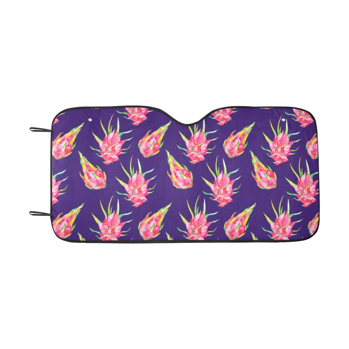 Dragonfruit Pattern Print Design DF02 Car Sun Shade-JorJune