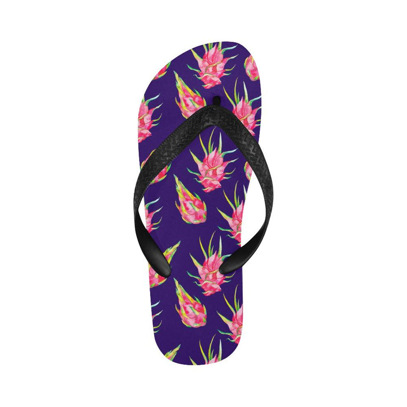 Dragonfruit Pattern Print Design DF02 Flip Flops-JorJune