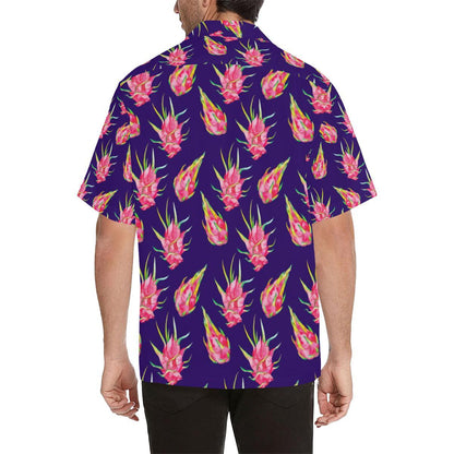 Dragonfruit Pattern Print Design DF02 Men Hawaiian Shirt-JorJune