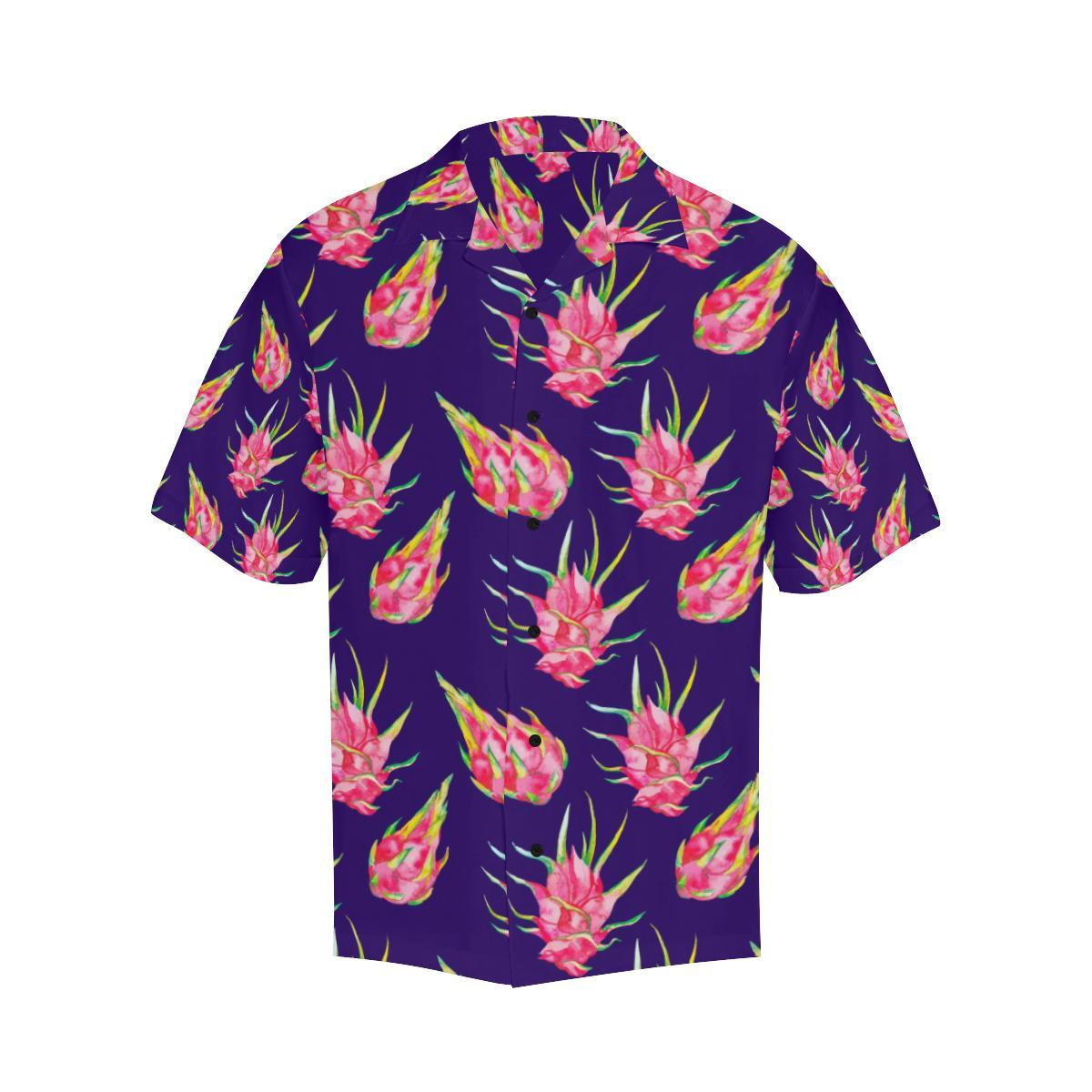 Dragonfruit Pattern Print Design DF02 Men Hawaiian Shirt-JorJune