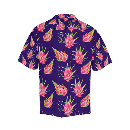 Dragonfruit Pattern Print Design DF02 Men Hawaiian Shirt-JorJune