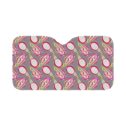 Dragonfruit Pattern Print Design DF03 Car Sun Shade-JorJune