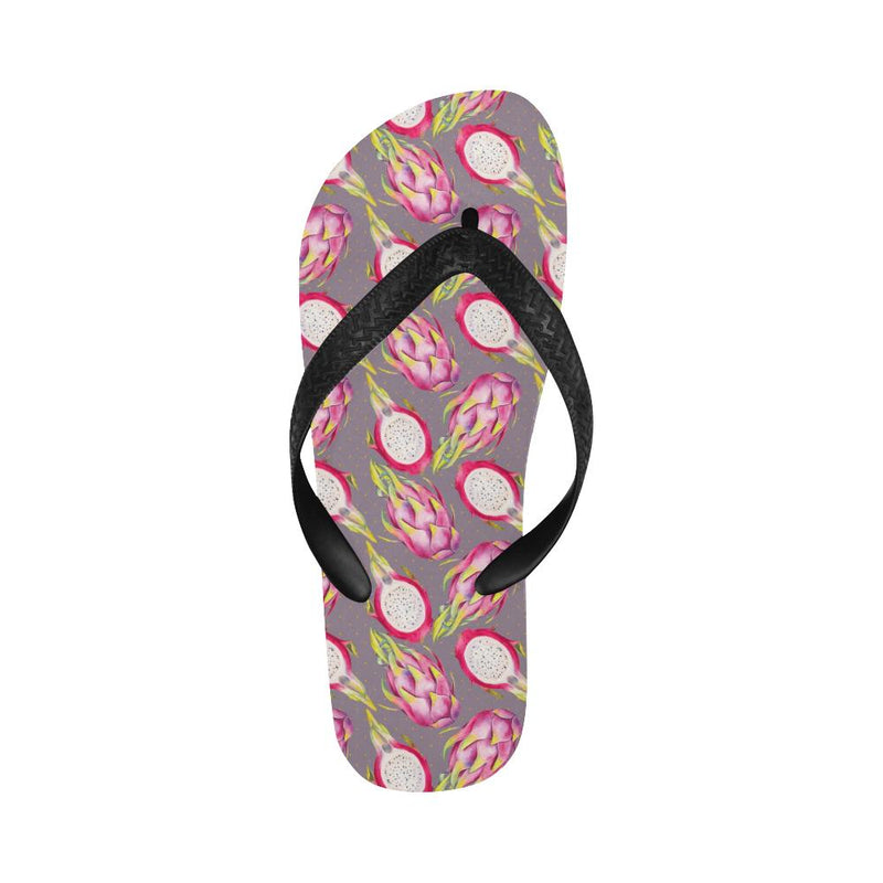 Dragonfruit Pattern Print Design DF03 Flip Flops-JorJune