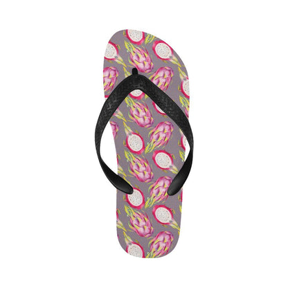 Dragonfruit Pattern Print Design DF03 Flip Flops-JorJune