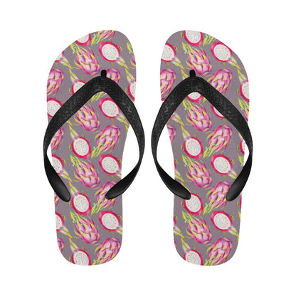 Dragonfruit Pattern Print Design DF03 Flip Flops-JorJune