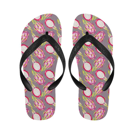 Dragonfruit Pattern Print Design DF03 Flip Flops-JorJune
