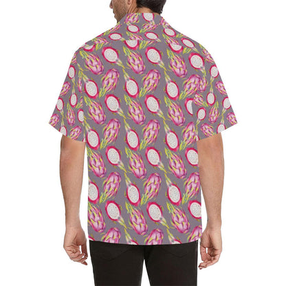 Dragonfruit Pattern Print Design DF03 Men Hawaiian Shirt-JorJune