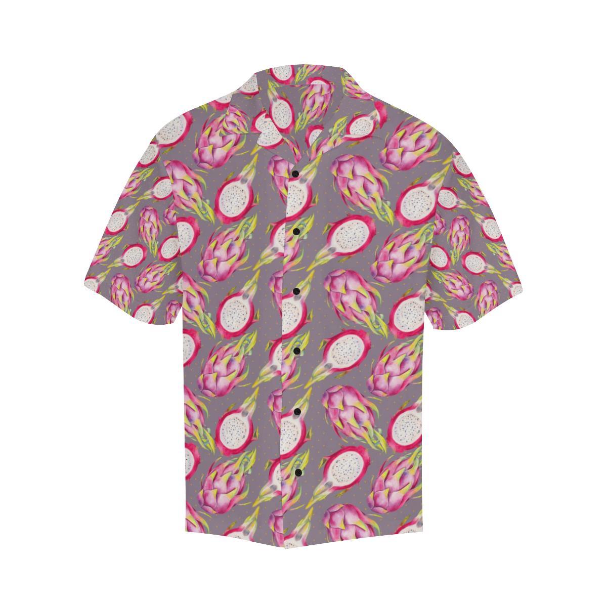 Dragonfruit Pattern Print Design DF03 Men Hawaiian Shirt-JorJune