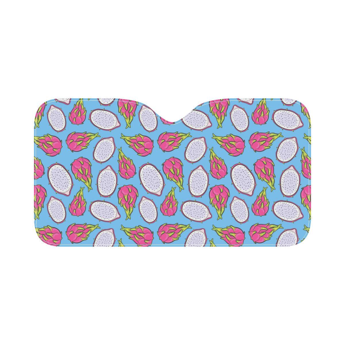 Dragonfruit Pattern Print Design DF04 Car Sun Shade-JorJune