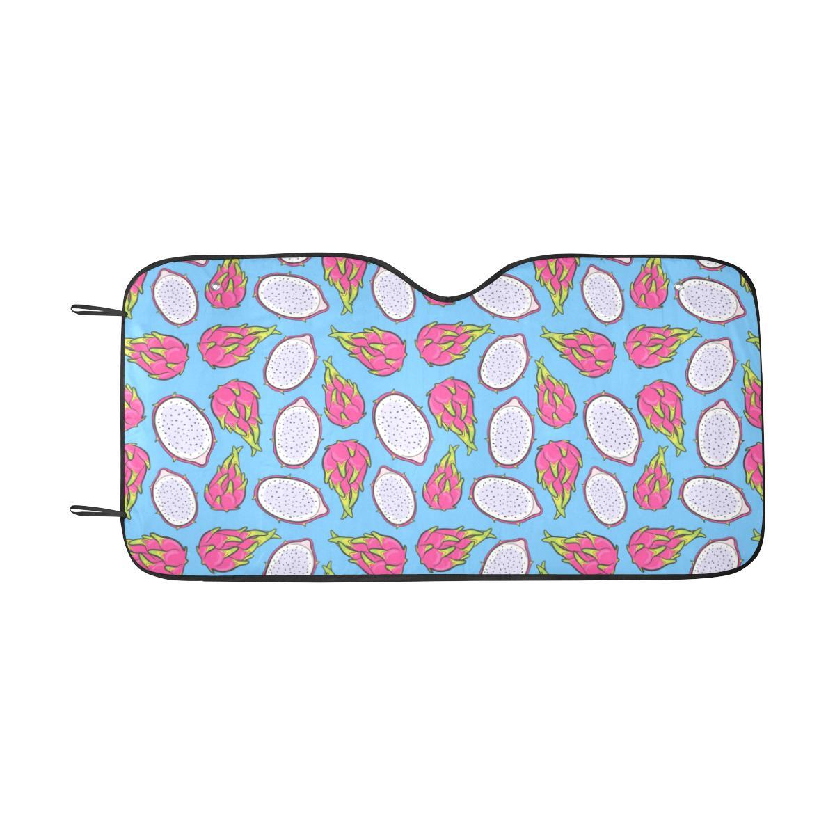 Dragonfruit Pattern Print Design DF04 Car Sun Shade-JorJune