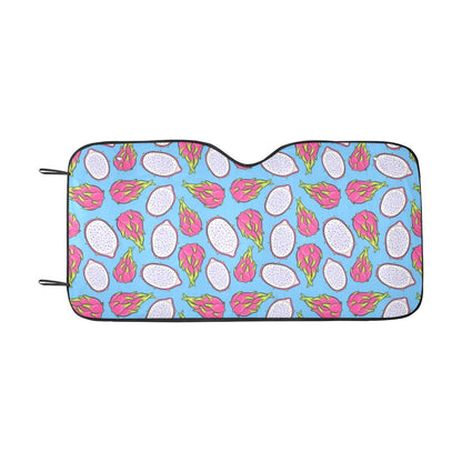 Dragonfruit Pattern Print Design DF04 Car Sun Shade-JorJune