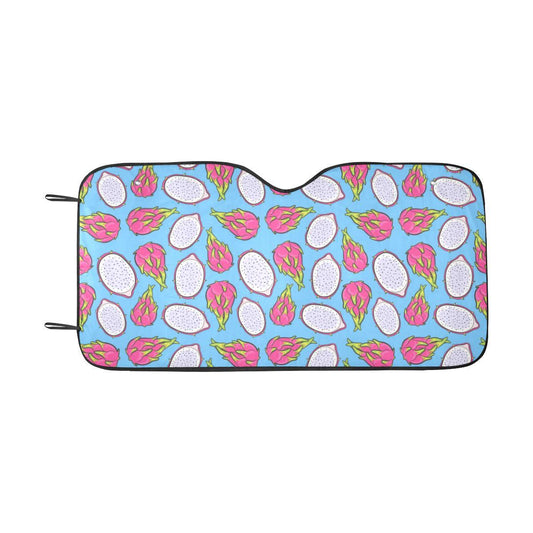 Dragonfruit Pattern Print Design DF04 Car Sun Shade-JorJune