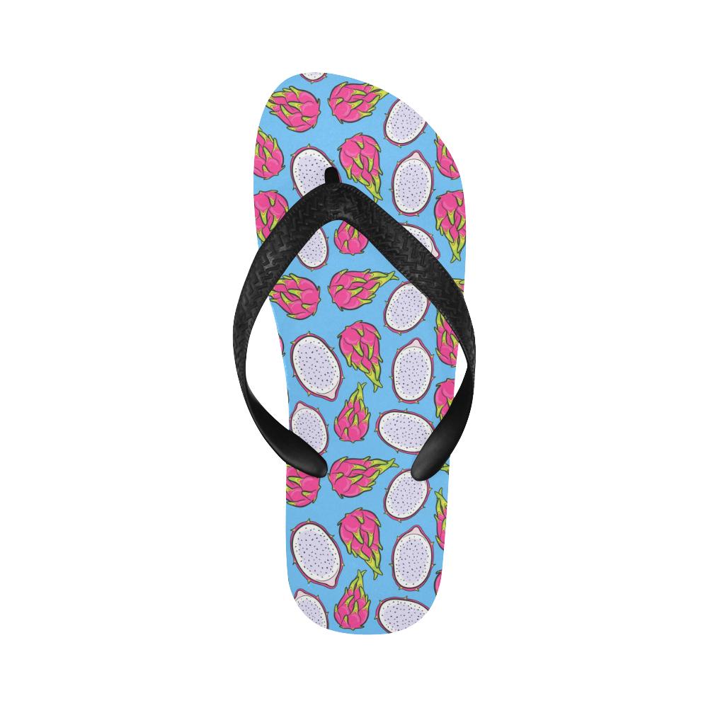 Dragonfruit Pattern Print Design DF04 Flip Flops-JorJune