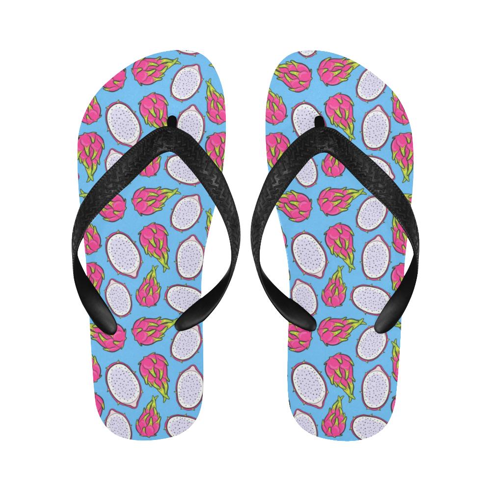 Dragonfruit Pattern Print Design DF04 Flip Flops-JorJune