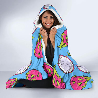 Dragonfruit Pattern Print Design DF04 Hooded Blanket-JORJUNE.COM